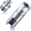 1 PC Car Grease Gun Coupler Adapter, Waterproof Durable Metal Vehicle Seal Accessories, NPT Thread, Slotted Design, Universal 1.6In x 0.55In Automotive Grease Coupler (Silver)