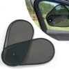 1 PC Car Side Window Shade, 8.26″ x 15.74″ Adjustable Folding Fixed Rotating Sun Protection Insulated Shade Mesh, Multifunctional Summer Essentials, Suitable for Most Car Models (Black)