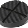 1 Pack Car Floor Jack Support Rubber Block, Waterproof Durable Vehicle Repair Accessories, Cross Slotted Design, Universal Automotive Puck Jack Pad Adapter Clip for Most Cars (Black)