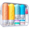 16 Pcs Travel Bottles for Toiletries, TSA Approved Silicone Travel Size Containers for toiletries Set, Refillable & Leakproof Travel Bottles Kit Travel Size Bottles