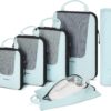 BAGSMART Compression Packing Cubes for Travel, 6 Set Travel Packing Cubes for Suitcases, Compression Suitcase Organizer Bags Set for Travel Essentials, Lightweight Packing Organizers