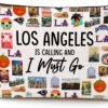 Los Angeles Cosmetic Bag Makeup Bag Los Angeles Lovers Gift Los Angeles Travel Souvenir Merch Vacation Friendship Gifts for Women Sister Traveller Daughter Girls Trip Gifts Favors Christmas Birthday