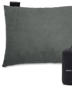Gold Armour Camping Pillow Memory Foam – Compact Compressible Backpacking, Hammock, and Travel Pillows for Kids and Adults – Essential Outdoor & Camping Gear (Small 12 x 16in, Gray)