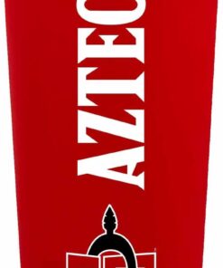 Campus Colors NCAA Stainless Steel Tumbler perfect for Gameday – 18 oz – Double Walled – Keeps Drinks Perfectly Insulated (San Diego State Aztecs – Red)