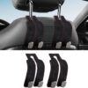 2Pack Car Seat Headrest Hooks – Double Hook Design for Handbags, Purses, Bags,Car Purse Hook,Car Accessories for Women(Black)