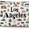 Los Angeles Travel Gift Cosmetic Bag Los Angeles Lovers Gift Los Angeles Souvenir Watercolor Makeup Bag Girls Trip Gifts Favors Los Angeles City Themed Gifts for Her Birthday Bachelorette Party Favors