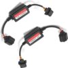 2 PCS Automotive H13/9008 LED Light Decoder, Radio Noise Interference Computer Fault Warning Eliminator, LED Error-Free Solution Filter, Universal LED Anti-Flicker Harness for Cars (Black)