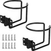 2 PCS Boat Ring Cup Holder, Wall & Rail Mounted Stainless Steel Cup Drink Holders, Rustproof Ringlike Drink Holders Adapted Various Cups for Yacht Truck Home, Car Accessories
