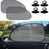 2 PCS Car Window Shades for Baby, Sun Shade for Car Side Window, Car Cooling Window Covers with Suction Cups, Universal Driver Passenger Window Screens for Most Cars, Trucks and Vans