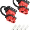 2 Pack Battery Connectors,Car Accessories Winch Wiring Kit,12V Battery Connectors,50A Battery Cable Connector,Battery Quick Connect/Disconnect Wire Harness Plug Kit for Cars,Winches,Motors