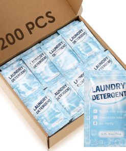 200 Pcs Individual Travel Laundry Detergent Travel Detergent Packets Travel Size Liquid Soap for Cleaning