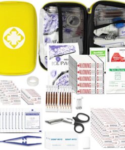 276 Car First Aid Kit for Business Industrial, First Aid Kits Travel Szie Emergency Essentials Supplies for Outdoor Activities Or Parties, Yellow AMORNING