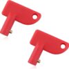 2PCS Battery Switch Key,Rust-Resistant Battery Cut Off Switch Key for Quick Battery Disconnection & Connection,Universal Battery Isolator Switch Car Accessories for Marine RV