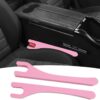 2PCS Car Seat Gap Filler, Pink Soft Crevice Blocker to Fill The Gap Between Seats and Console, Cars Interior Accessories Stop Cellphone Wallet Keys Coins from Dropping for Women
