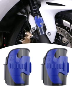 2PCS Motorcycle Fork Seal Cleaner,Front Shock Absorbers Clean Tool Keeps Fork Oil Seals Tidy,Universal Exterior Car Accessories Fits All 45-55mm Motorcycle Front Fork Seals (Blue)