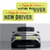 2PCS Student Driver Magnet for Car,Reflective New Driver Sticker Car Decorations for Safety Warning,Essential Please Be Patient Student Driver Magnet Car Accessories (Yellow 1)