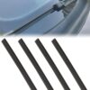4 PCS Windshield Wiper Rubber Strips, DIY Silicone Car Frameless Window Boneless Replacement,Auto Adjustable Insert Rubber Wiper Blade Refills, Universal Accessories for Most Vehicles