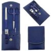 4-Piece Manicure Set, Nail Clippers Kit, Stainless Steel Nail Cutter Care Tools Professional Grooming Kits, Gift for Men, Fathers, and Parents (Blue)