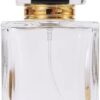 50ml Square Glass Perfume Bottle Clear Spray Bottles Packaging Bottle Refillable Atomizer Travel Cosmetic Container High Grade (Black)