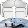 8 PCS Car Window Glass Sunshade, Reflective Cloth + Stainless Steel Front Windshield + Side Windows Front Rear Glass + Rear Windshield Sunshade, Essential Accessories in Summer (Silver)