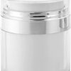 Airless Pump Jar, Air Pump Container for Cream, Pump Moisturizer Container Travel Essentials, Empty Cream Subpackage Jar Vacuum Bottle Dispenser with Lid for Skincare Face Makeup Lotion (1.7 oz/50ml *2)