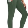 BALEAF Women’s High Waist Leggings with Pocket Hiking Pants Tummy Control 3 Pocket for Athletic Outdoor Running