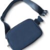 Belt Bag Fanny Pack Crossbody Bags for Women Men, Everywhere Belt Bags with Adjustable Strap, Unisex Mini Fashion Waist Packs (Blue)