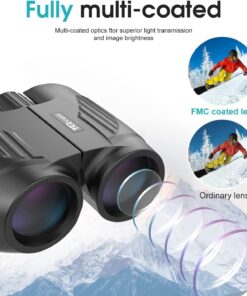 Binoculars 20×25 for Adults and Kids, High Power Easy Focus Binoculars with Low Light Vision, Compact Binoculars for Bird Watching and Travel
