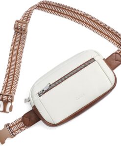 CLUCI Small Leather Belt Bag for Women Fashionable Fanny Pack Cross Body Bag Waist Pack