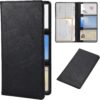 Car Registration and Insurance Holder, Auto Card Document Glove Box Organizer, for Essential Document, Driver License, Cards, Car Accessories for Women and Men Interior (Black)