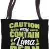 Caution May Contain Lima Bean Seeds Legume Vegan Vegetarian Tote Bag