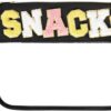 Chenille Letter Snacks Bag Zipper Pouch TPU&Nylon Clear Cosmetic Bag with Handle Toiletry Bags Travel Makeup Bag Multi-purpose Clear Pouches For Women