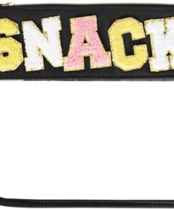Chenille Letter Snacks Bag Zipper Pouch TPU&Nylon Clear Cosmetic Bag with Handle Toiletry Bags Travel Makeup Bag Multi-purpose Clear Pouches For Women