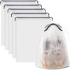 Clear Shoe Bags for Travel 5 PCS, 15.7″ x 11.8″ Drawstring Travel Shoe Bags for Packing, Waterproof Dustproof Portable Travel Shoe Storage Bag for Men and Women