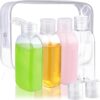 Cosywell Travel Shampoo Bottles 4pcs 3.4oz TSA Approved Travel Bottles for Toiletries Travel Size Bottles Leak Proof Empty Lotion Containers with Flip Cap Small Plastic Squeeze Bottles