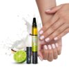 Cuticle Oil Pen for Nails – Nail Strengthener & Growth Oil and Serum for Damaged Nails, Hangnails w/Jojoba cuticle oil—Coconut Lime Verbena Fragrance – Holographic Pen from Nail Care Headquarters