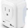 ELEGRP UK Travel Plug Adapter, US to UK Plug Adapter Converter with USB-A & USB-C Ports, Type G Travel Adapter for Ireland Scotland England British Hong Kong Irish Singapore Dubai Kenya, FCC, 1 Pack
