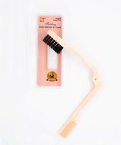 Edge Brush & Comb – Foldable, Durable, Compact, Convenient, Easy to Carry, Multi-Functional, A Protectable Case Included Brush & Comb (Baby Pink)
