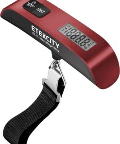 Etekcity Luggage Scale, Suitcase Weight Scale with Hook for Travel Essentials, Digital Portable Hand Hanging Weigher for Bag Tags, 110 Pounds, Heavy Duty, Battery Included