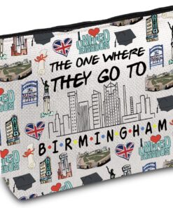 FOTAP Birmingham Trip Makeup Bag United Kingdom Trip Travel Gift Birmingham Souvenir Gift Birmingham Travel Bag Housewarming Gift (BIRMINGHAM)