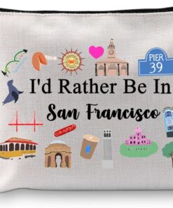 G2TUP San Francisco Travel Gift San Francisco Makeup Bag San Francisco Journey Cosmetic Bag San Francisco Trip Souvenir Gift (In San Francisco MB)