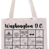 G2TUP Washington DC Gift Washington D.C. Holiday Tote Bag Washington DC Lover Handbag Washington DC Souvenir Gift