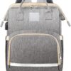 Garosa Baby Diaper Bag Backpack Large Capacity Multifunctional 15 Pockets Waterproof Independent Paper Bag Baby Travel Essentials Bag for Diaper Changing Travel (Grey)