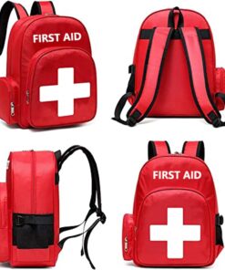 Gatycallaty First Aid Bag Empty Medical Backpack for Emergency Bags First Responder Trauma Treatment with 13 Pockets for Outdoor Hiking Travel Field Trips Camping road trip essentials for vacation