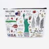 Girls & Women Large Fashion Cute New York Souvenir Zipper pouch Travel Cosmetic Bag Hand Bag Makeup Purse (JP-330133B)
