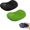 Gold Armour Inflatable Camping Pillow Backpacking Pillow Lightweight Travel Air Pillow Ultralight Ergonomic Pillow Portable for Airplanes with Neck & Lumbar Support (2 Pack) (Black & Lime Green)