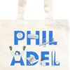 Grocery Canvas Tote – Reusable Cotton Canvas Bag for Shopping, Daily Errands, Beach Trips and Travel – Screenprinted, Earth Friendly, and Made in USA – Font Style, Philadelphia