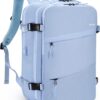 HOMIEE Carry on Backpack for Airplanes, 15.6 Inch Travel Laptop Backpack College Bag with USB Charging Port, Personal Item Size, Dry Wet Separation, Blue