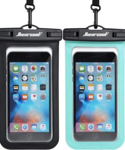 Hiearcool Waterproof Phone Pouch, Waterproof Phone Case for iPhone 15 14 13 12 Pro Max, IPX8 Cellphone Dry Bag Beach Cruise Ship Essentials 2Pack-8.3″