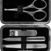 Kershaw Men’s Stainless Steel Manicure Set, 4-Piece with Case (KMCURE), Regular